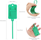 100 Car Key Tags with Labels Plastic Car Dealership Key Tags Self Locking Automotive Identifiers Blank Shop Labels with One Pen (Green)