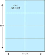 Limited Papers (TM) 8.5x11 Perforated Paper, 20/50 Pound, 75 GSM, Variety of Perforation Sizes and Colors, for Forms, Tickets, Postcards, Business Cards. (White, 8 up)
