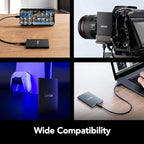 Lexar 2TB SL500 Portable SSD, Up to 2000MB/s, Compatible w/Type-C Laptops, iPhone 15/16, Smartphones, Tablets, PS5, Xbox, USB 3.2 Gen 2x2, Slim & Lightweight, External SSD, Black (LSL500X002T-RNBNU)