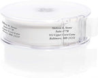Clear Personalized Return Address Labels with Elegant Dispenser - Roll of 250 Custom See Through Transparent Stickers