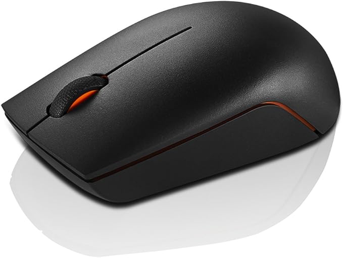 Lenovo 300 Wireless Mouse – Computer Mouse for PC, Laptop with Windows – Ambidextrous Design – 2.4 GHz Nano USB Receiver – 12 Month Battery Life