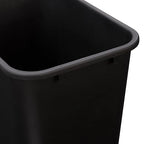 Amazon Basics Trash Can, Rectangular Commercial Office Wastebasket, 10 Gallon (Pack Of 2), Black (Previously AmazonCommercial brand)