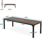 Tribesigns 6.5FT Conference Table, 78.7 Inche Rectangle Meeting Seminar Table, Large Business Tables for 6-8 People (Only Table)