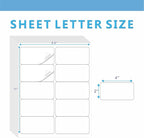 Premium 10 UP 2" x 4" Shipping Labels, 1000 Mailing Labels for Envelopes, Laser/Ink Jet Printer Compatible, White Paper Printable Stickers