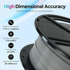 FLASHFORGE Rapid PLA Filament 1.75mm, High Flow Speedy 3D Printer Filament, Experience Exceptional Performance with 500mm/s High-Speed Printing, Neatly Wound & Top-Notch Filament (Light Grey)