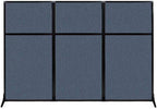 Versare Workstation Partition | Portable Wall Divider | Modern Office Cubicle | Free Standing Privacy Screen | Flexible Work Space | 99" x 70" Ocean Fabric Panels