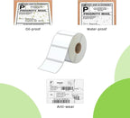 2.25" x 1.25" Direct Thermal Labels - White for Barcode Printing, Compatible With Zebra, Rollo, Munbyn Printers (12 Rolls, 1000 Labels/Roll)