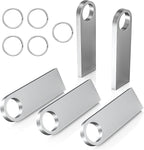 ABLAZE 16GB Flash Drive 5 Pack, Metal USB 2.0 Thumb Drives with Keychains USB Stick Pendrive (Sliver)