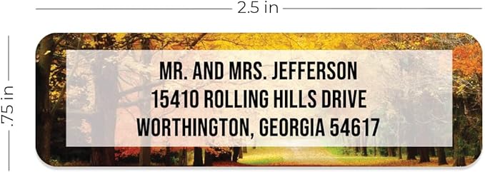 Breathtaking Landscape Rolled Address Labels / 500 Personalized Return Address Labels/Designer Address Stickers in Elegant Plastic Dispenser