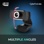 CyberTrack H4 Webcam 1080P HD USB Webcam with Built-in Microphone, Zoom Certified, Black