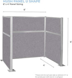 Versare Hush Panel Cubicle Kit | Workstation Partition Walls | Sound Dampening Cubicle Walls | Partitions for Desks
