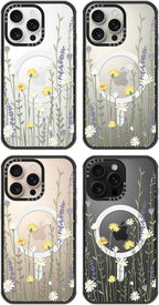 MOSNOVO Magnetic Case for iPhone 16 Pro Max, 10ft Military-Grade Protection, Compatible with Magsafe, Shockproof Phone Case for iPhone 16 Pro Max - Wild Meadow - Clear Black