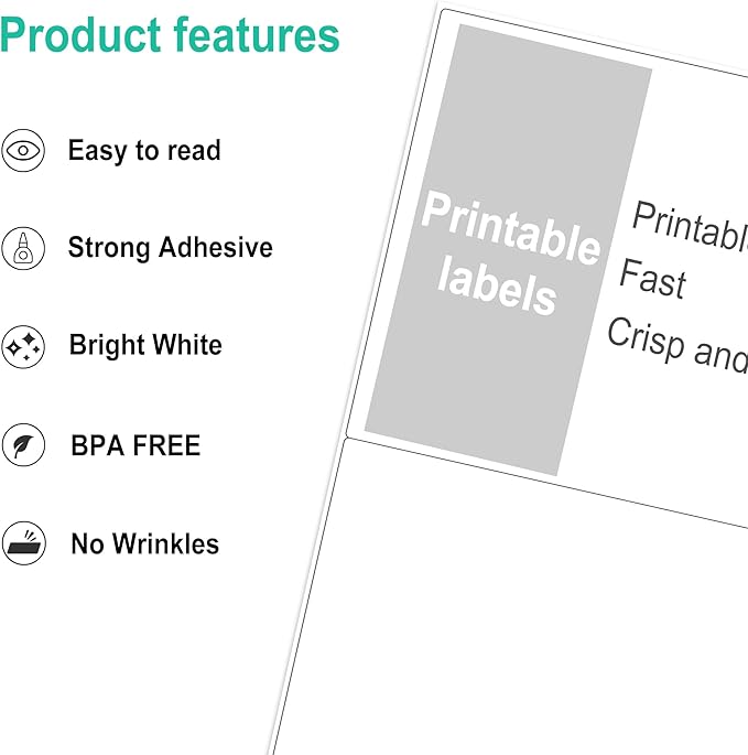 L LIKED 30 Sheets 5.5 x 8.5 Inches Shipping Address Labels for Laser/Ink Jet Printer - 30 Sheets