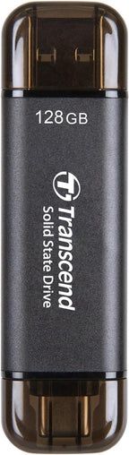 Transcend 128GB External SSD, Up to 1,050MB/s, Dual USB Flash Drive for iPhone&iPad&Mac, Windows&Android, Tablet&PC, Smart TV, USB 3.2 Gen 2 Thumb Drive Photo Stick, 2-in-1 Type C &Type A Memory Stick