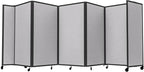 Versare Room Divider 360 Portable Wall Partition | Folding Panels | Large Freestanding Divider | Locking Wheels | Temporary Room Separator