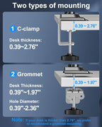 Single Monitor Mount Holds Max 22lbs, 13-32 inch Monitor Desk Mount, Height Adjustable Tall Monitors Arm, Monitors Stand with Tilt Swivel Rotation, VESA 75 100mm, Black, Freelift