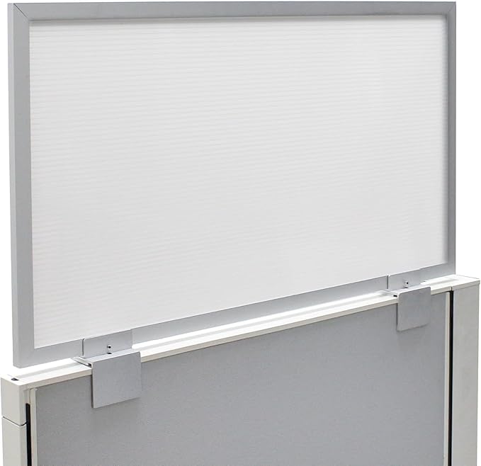OBEX Privacy Screen & Office Panel Extender for Office Cubicles, Polycarbonate Desk Privacy Panel & Divider for Office Cubicle, 12" x 72", White