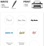 Methdic 2" Diameter High Visibility Printable Round Labels，Matte White，360 Customizable Blank Stickers