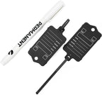 50 Car Key Tags with Labels Plastic Car Dealership Key Tags Self Locking Automotive Identifiers Blank Shop Labels with One Pen (Black)