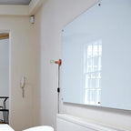 Magnetic Glass Writeboard 72"x48" Premium Tempered Dry Erase Boards Wall Mounted Frameless Whiteboard Bulletin Message Boards (White)