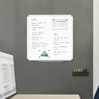 24"x24" Magnetic Whiteboard Wall Mount Dry Erase Board for Home Office, Dorm Room, Cubicle | Square White Board | Space-Saving White Board