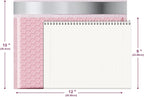 Bubble Mailers A4 Paper Size, 12x10 Padded Envelopes for Shipping, 25 Pack Mailing Packages with Self Seal Adhesive, Waterproof Bubble Envelopes (Pink)