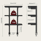 Clamp On Desk Organizer, 3-Tier Desktop Bookshelf, Adjustable Desk Storage Shelf, Metal Frame, for Office, Study and Game Room, Black DSBK3601