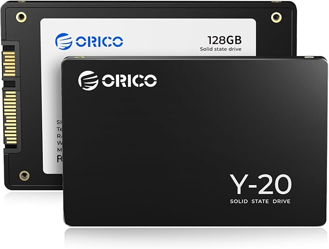 ORICO 128GB SATA SSD 2.5 Inch Internal Solid State Drive, Read Speed up to 500MB/s, SATA III 6Gbps for Desktop Laptop NAS DIY External Drive - Y20