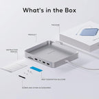 USB C HUB for iMac 24 inch 2021/2023/2024, PULWTOP USB Hub Adapter iMac Accessories for i-Mac M1/M3/M4 with USB C 10Gbps 3*USB A SD/TF, Docking Station Support Expand M.2 SSD (Not Included), Silver