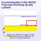 CEPRICO - Customizable CĀS Scale Labels - 48 Rolls of Thermal UPC Printing Scale Labels – Compatible with CĀS LST-8010 | Ideal for Supermarkets, Retailers and Grocery Stores