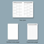 POPRUN Weekly Planner 2026 Calendar (Pocket 4'' x 6.25'') 12 Months Notebook with Horizontal Layout, Leather Hardcover, Inner Pocket, 100GSM Thick Paper, Pen Holder TJ - Lavender