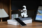 Astronaut Resin Pen Holder, Mobile Phone Stand, Device Stand, Desk Organizer Decorative Pen Holder (White&Black)