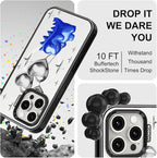 MOSNOVO Case for iPhone 15 Pro Max, [10ft 4X Military-Grade Drop Protection] Durable & Shockproof Phone Case Cover Design for iPhone 15 Pro Max - Balloonasaurus - Clear Black