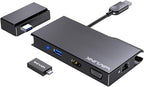 WAVLINK USB C Docking Station Dual Monitor, 2K HDMI, 1080P VGA, 5 Gbps USB 3.0, SD/TF Card Reader, 1Gbps Ethernet Port for Laptop Windows MacOS