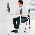 50 Pack Conference Room Chairs with Wheels and Sliding Armrest,Foldable Nesting Chair for Office School Church Waiting Room Black