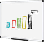 VIZ-PRO Dry Erase Board/Whiteboard,48 x 36 Inches, Wall Mounted Board for School Office and Home