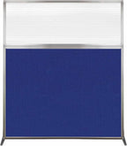 Versare Hush Screen Portable Room Divider | Workstation Wall Divider | Freestanding Privacy Hush Panels | Clear Fluted Windows | Fabric Office Divider Screen | Great for Room Separation