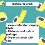 PSBM Thermal Transfer Labels, Yellow, 4x6 Inch, 4 Rolls, 1000 Labels/Roll, 3 Inch Core, Perforated, Must Have Thermal Ribbon (Not Included)