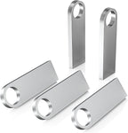 ABLAZE 8GB Flash Drive 5 Pack, Metal USB 2.0 Thumb Drives with Keychains USB Stick Pendrive (Sliver)