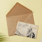 50 Pack A6 Envelopes for 4 x 6 Greeting Cards, Birthday Party, Photos, Baby Shower and Wedding Invitation Cards, 6 1/2 x 4 3/4 Inches (Brown)