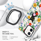 MOSNOVO Case for iPhone 12 & iPhone 12 Pro, [Buffertech 6.6ft Military-Grade Drop Protection] [Anti Peel Off Tech] Clear TPU Bumper Phone Case Cover Design - Black Cat in Garden