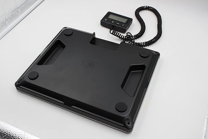 Maxus Shipping Scale 440lb, LCD Digital Postal Scale with Hold and Tare Funtion, Postage Scale for Packages Luggage Post Office Warehouse, Battery and Tape-c Power, Black