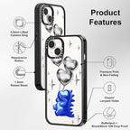 MOSNOVO Case for iPhone 13 / iPhone 14, [10ft 4X Military-Grade Drop Protection] Durable & Shockproof Phone Case Cover Design for iPhone 13 / iPhone 14 - Balloonasaurus - Clear Black
