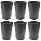 12L Trash Can Wastebasket Plastic Trash Bin Garbage Container Rubbish Can Paper Basket Office Organizer for Bedroom Home Office, 6 Grey