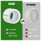 Clear Packing Tape (2 Rolls), Heavy Duty Packaging Tape for Shipping Packaging Moving Sealing, 2 inches Wide, 65 Yards Per Roll