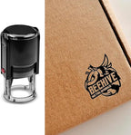 Custom Logo Stamp Personalized Image Self Inking Stamper Customized Business Logo Text Stamps-4 Different Sizes-5 Ink Color Options