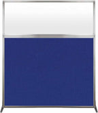 Versare Hush Screen Portable Room Divider | Workstation Wall Divider | Freestanding Privacy Hush Panels | Frosted Windows | Fabric Office Divider Screen | Great for Room Separation