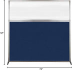 Versare Hush Screen Portable Room Divider | Workstation Wall Divider | Freestanding Privacy Hush Panels | Clear Fluted Windows | Fabric Office Divider Screen | Great for Room Separation