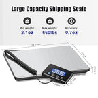 Shipping Scale, 660lbs Heavy Duty Digital Postal Scale for Packages, 0.35oz High Accurate Postage Scale for Small Business, Luggage, Home Use, Battery & Charging Cable Include