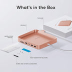 USB C HUB for iMac 24 inch 2021/2023/2024, USB Hub Adapter iMac Accessories for iMac M1/M3/M4 with USB C 10Gbps 3*USB A SD/TF, Docking Station Support Expand M.2 SSD (Not Included), Orange